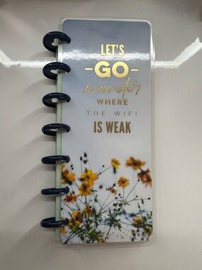 Happy Planner Skinny Mini Let’s Go Wander Where the WiFi is Weak Notebook